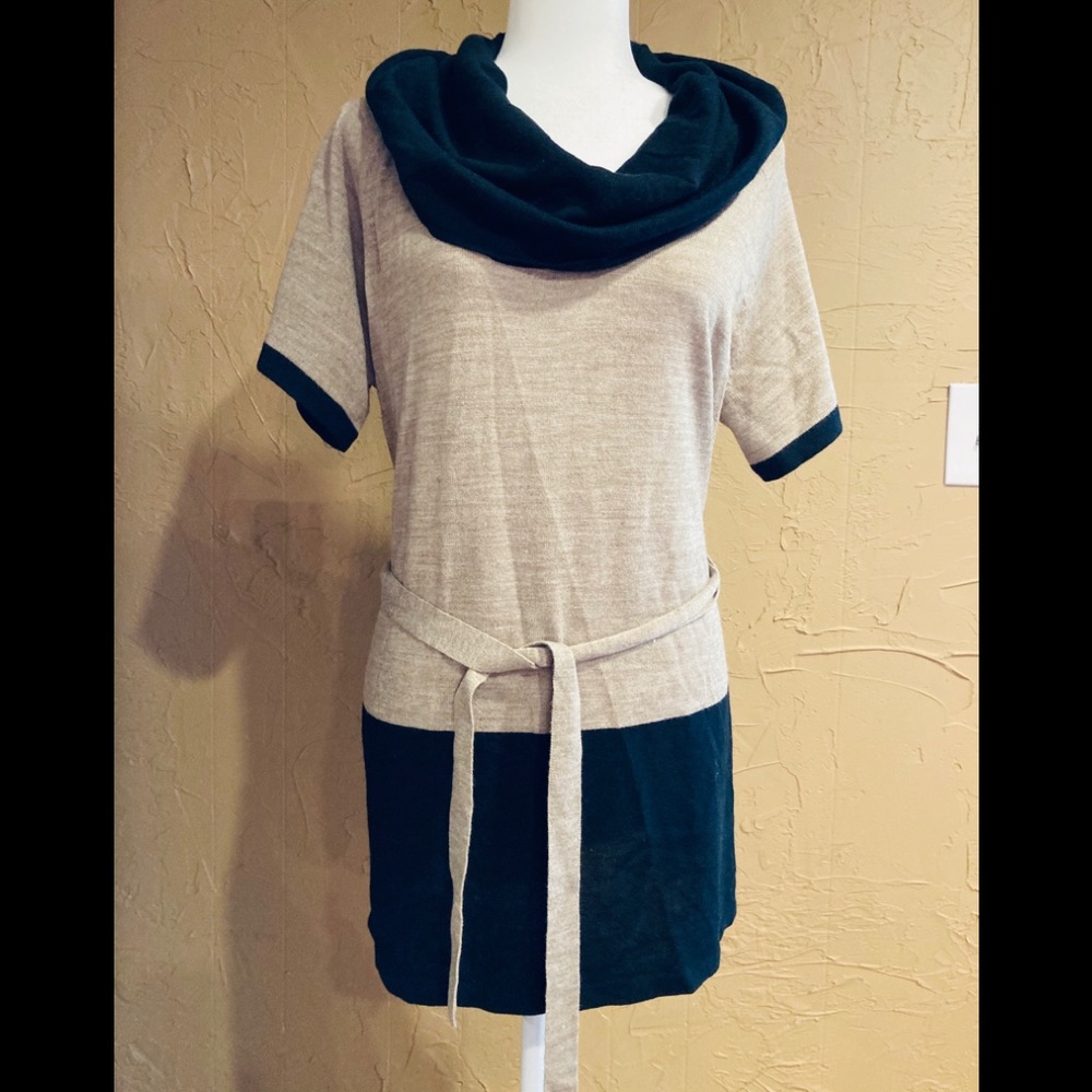 Eloquii NWT Black & Tan Tunic Top Sweater Sz 14/16